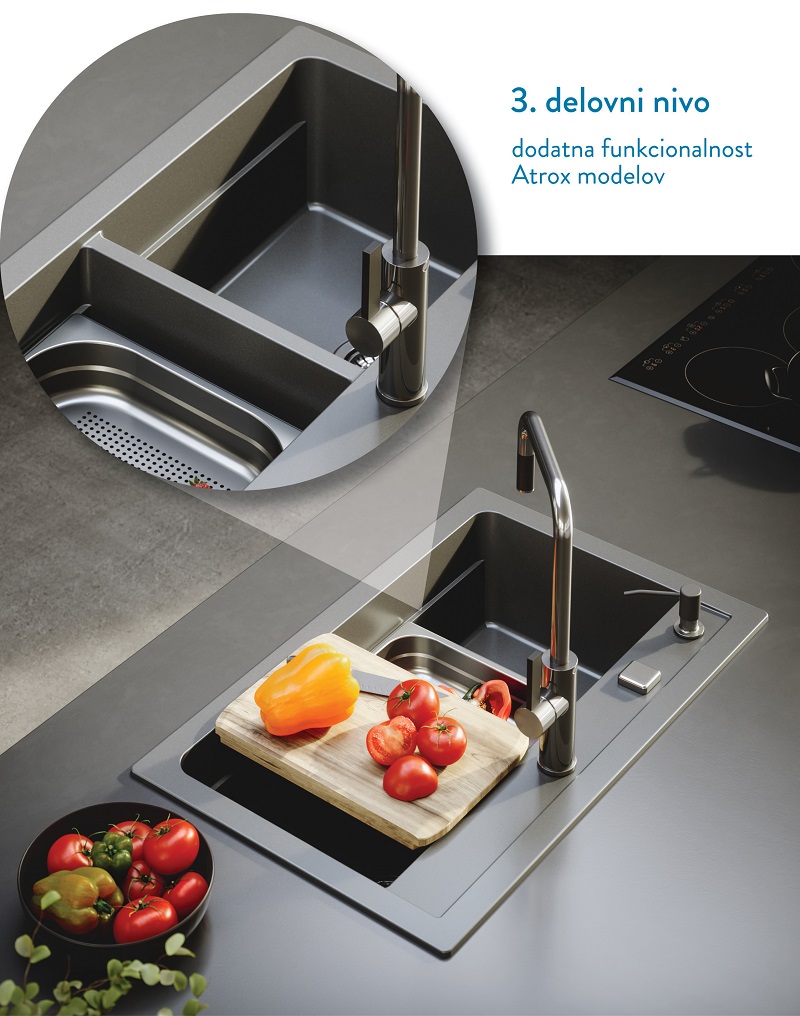 Fregadero de cocina moderno de granito