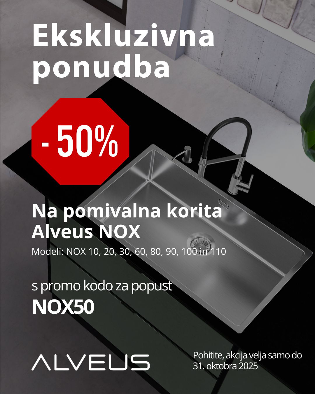 Ekskluzivna ponudba: -50% na izbrane modele NOX pomivalnikov
