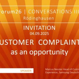 EVENT: Customer Complaints as an Opportunity