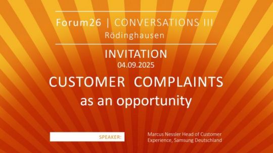 EVENT: Customer Complaints as an Opportunity