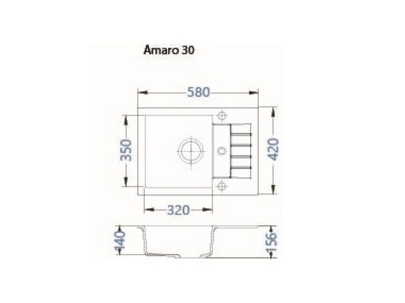 Dimenzije pomivalnika Amaro 30