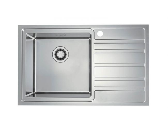Fregadero de cocina Alveus Rando 30 de acero inoxidable con escurridor, orientado a la izquierda