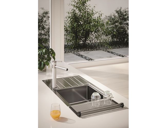 Fregadero de cocina de acero inoxidable Rando 50 Alveus
