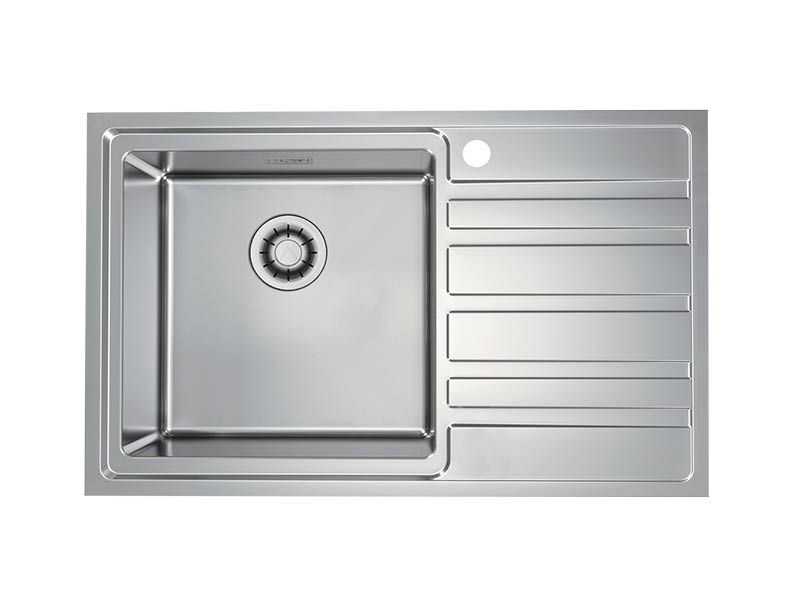 Fregadero de cocina Alveus Rando 30 de acero inoxidable con escurridor, orientado a la izquierda