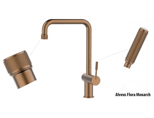 Grifo de cocina con detalles elegantes