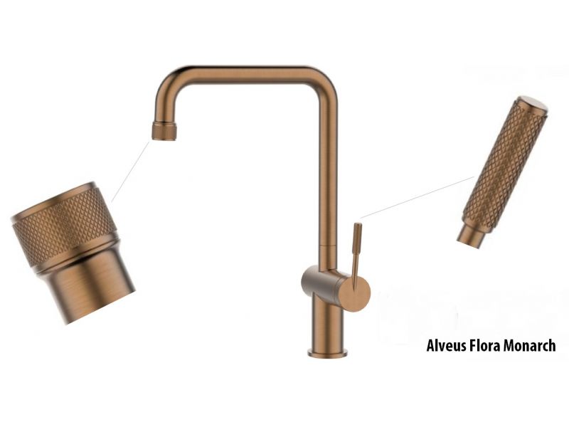 Grifo de cocina con detalles elegantes