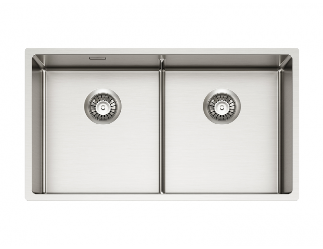 Fregadero NOX 80, doble, acero inoxidable, 762x440