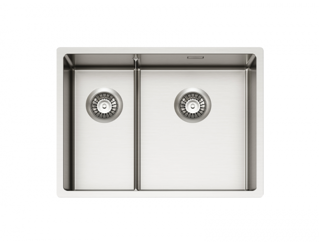 Fregadero NOX 90, doble, acero inoxidable, 582x440 