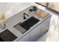Alveus Big black kitchen sink and tap 
