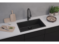 Big black kitchen sink and tap Alveus
